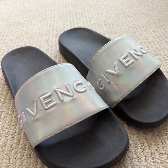 GIVENCHY METALLIC WOMENS SLIDES - Picture 4 of 4